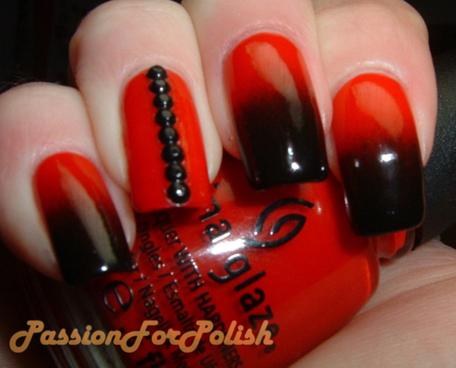 deep red nails